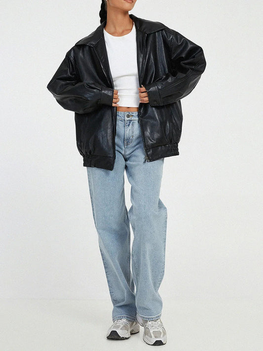 Anna | Women's Fashionable Leather Jacket in Street Style