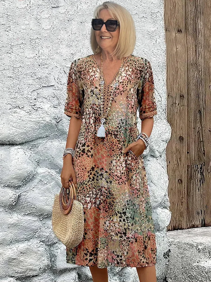 Simona | Midi Relaxed Women's Elegant Dress