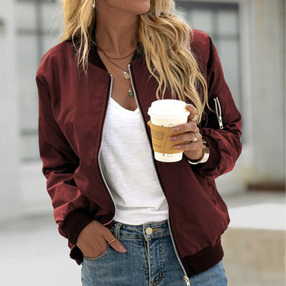 Annika | Women's Classic Bomber Jacket with Zip Front