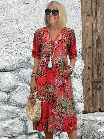 Simona | Midi Relaxed Women's Elegant Dress