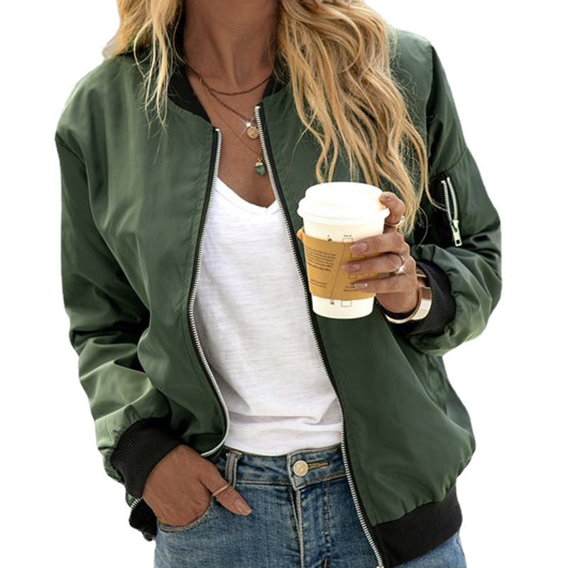 Annika | Women's Classic Bomber Jacket with Zip Front