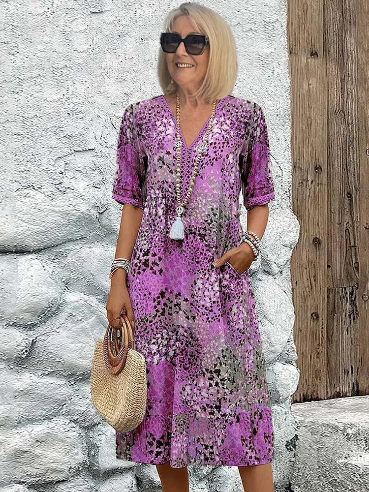Simona | Midi Relaxed Women's Elegant Dress