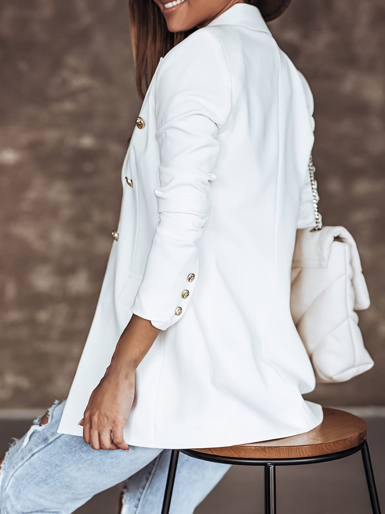 Isabella | Women's Casual Office Blazer with Double Button Placket