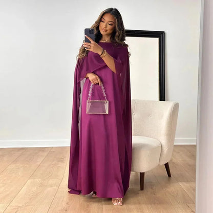 Martina | Women's Cape Maxi Dress for Wedding Guests