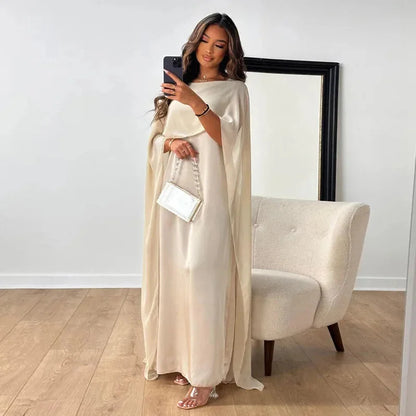 Martina | Women's Cape Maxi Dress for Wedding Guests