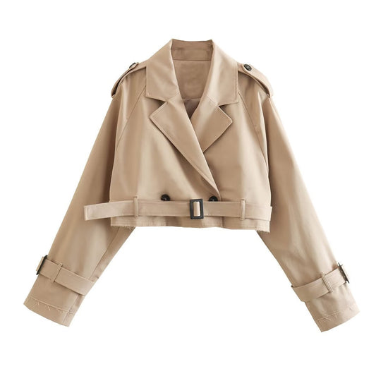 Karla | Women's Chic short Trench Coat with Belt