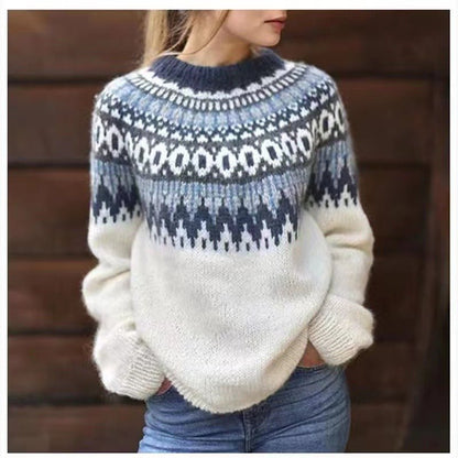 Karin | Women's Stylish Winter Sweater with Print for Everyday