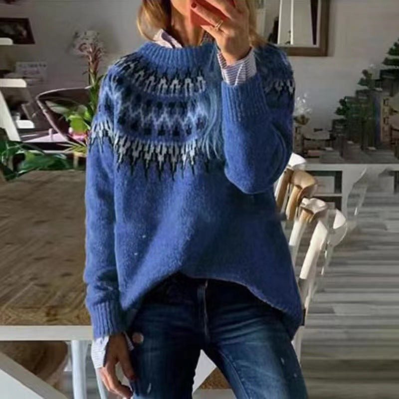 Karin | Women's Stylish Winter Sweater with Print for Everyday