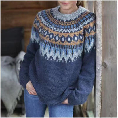 Karin | Women's Stylish Winter Sweater with Print for Everyday