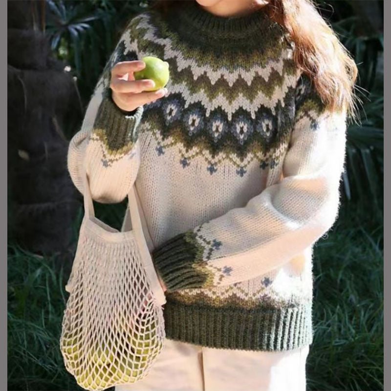 Karin | Women's Stylish Winter Sweater with Print for Everyday