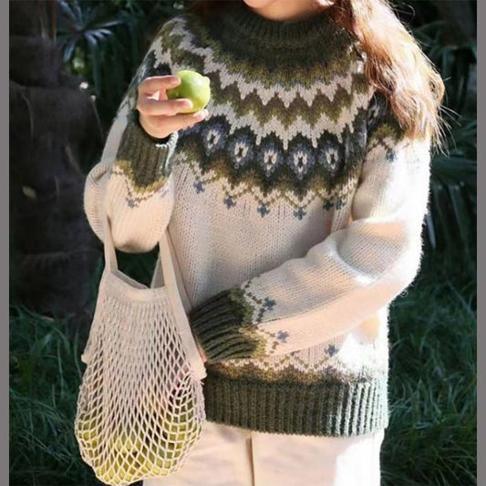 Karin | Women's Stylish Winter Sweater with Print for Everyday