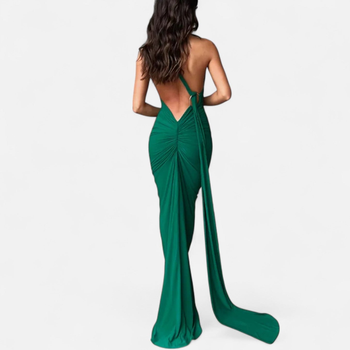 Lara | Women's Maxi Dress with One-Shoulder-Halter Neck