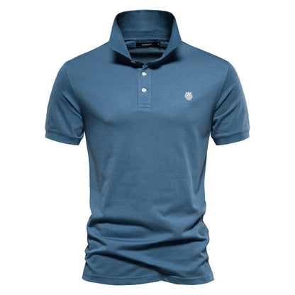 Luciano | Men’s Minimalist Button Classic Polo Shirt