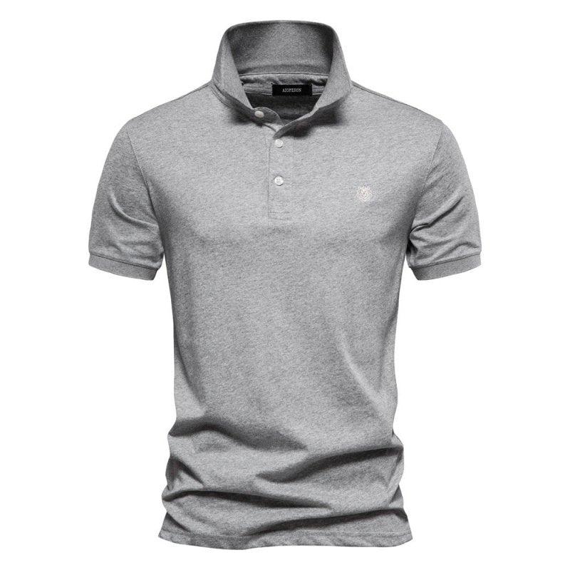 Luciano | Men’s Minimalist Button Classic Polo Shirt