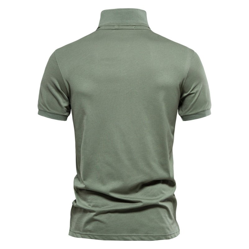 Luciano | Men’s Minimalist Button Classic Polo Shirt