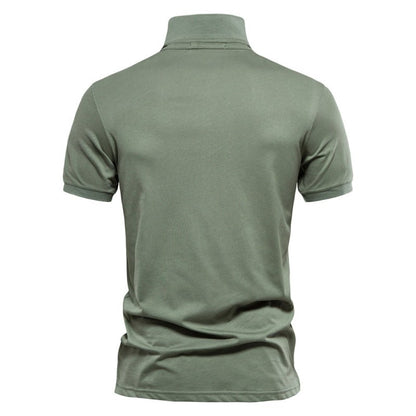Luciano | Men’s Minimalist Button Classic Polo Shirt