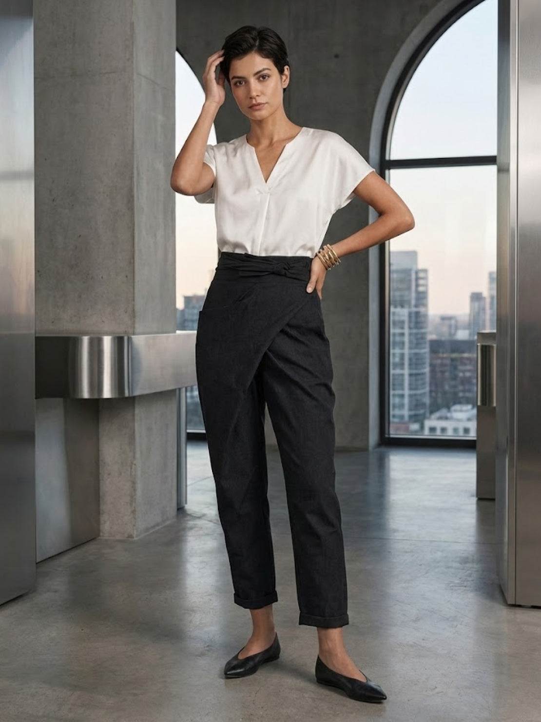Atlas | Crossover Wrap-Front Pants