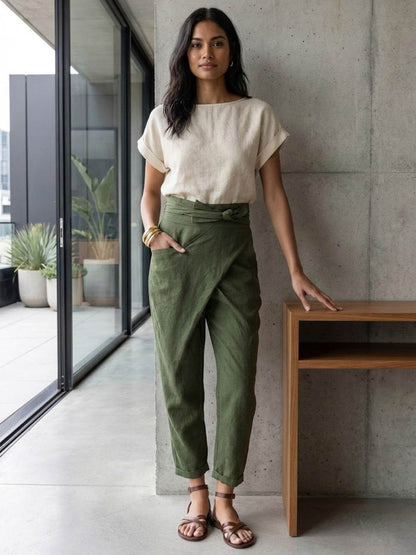 Atlas | Crossover Wrap-Front Pants