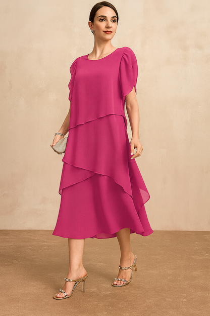 Emilia | Women's Elegant Classic Chiffon Dress