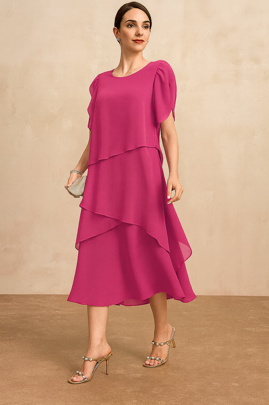 Emilia | Women's Elegant Classic Chiffon Dress