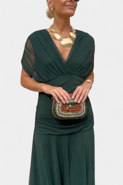 Elfriede | Women's Off-Shoulder Gerafftes Maxi Dress
