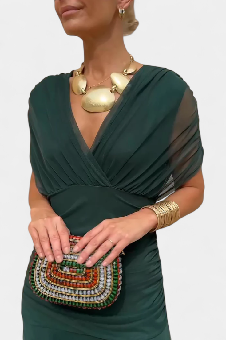Elfriede | Women's Off-Shoulder Gerafftes Maxi Dress
