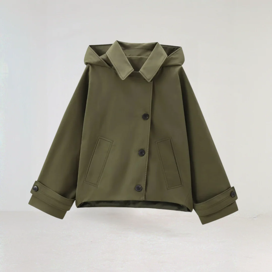 Gabriela | Women's Lightweight Waterproof Rain Jacket with Button Placket