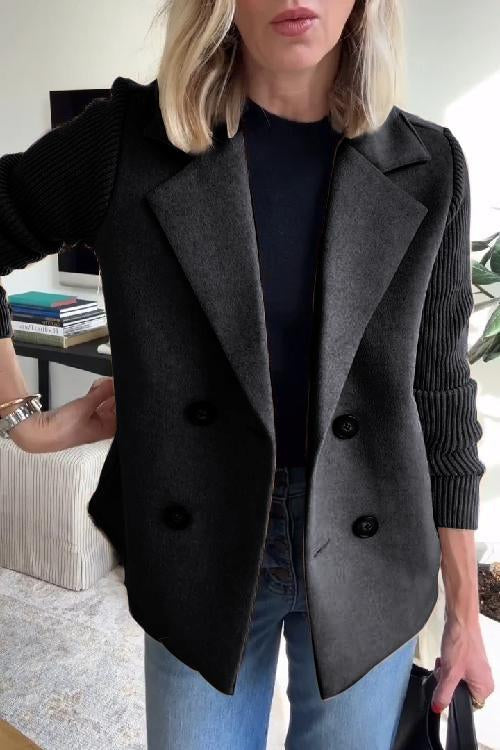 Veronika | Women's Blazer with Long Sleeves and Button Placket Front