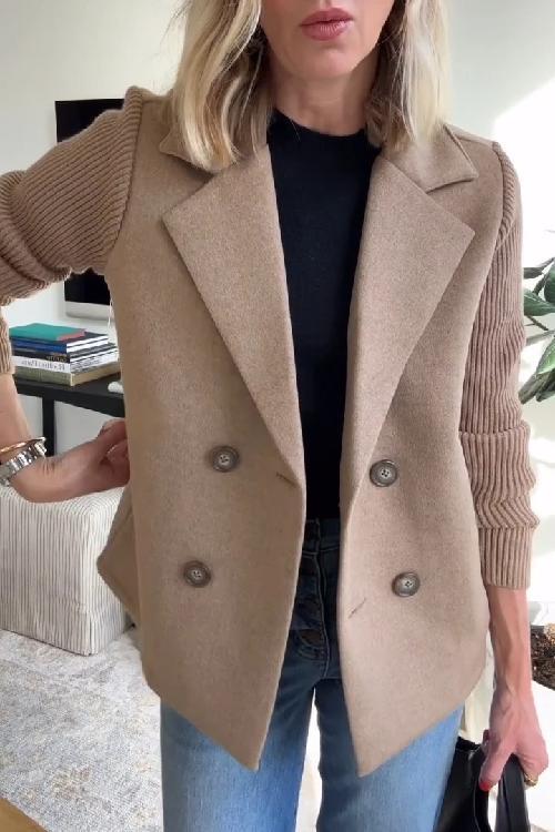 Veronika | Women's Blazer with Long Sleeves and Button Placket Front