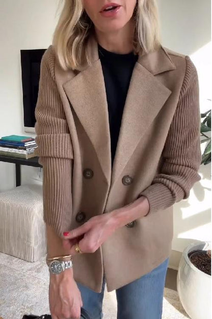 Veronika | Women's Blazer with Long Sleeves and Button Placket Front