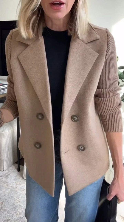 Veronika | Women's Blazer with Long Sleeves and Button Placket Front