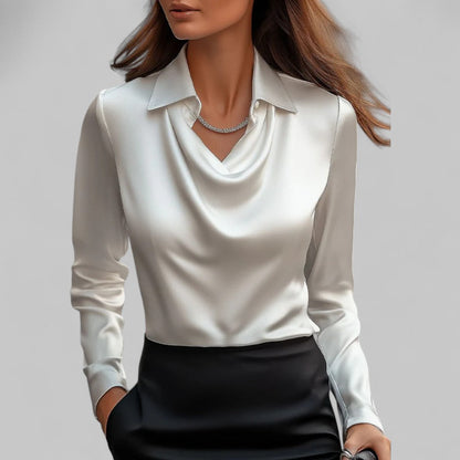 Theresa | Women's Satin Elegant Lightweight Blouse