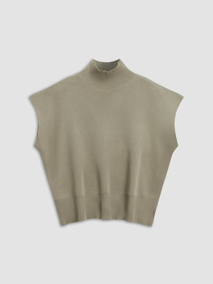 Noira | Mock-Neck Sleeveless Top