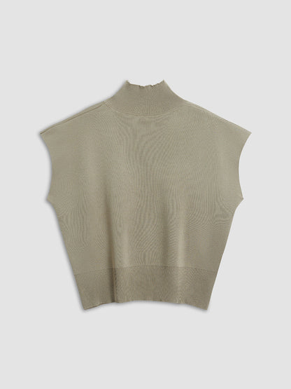 Noira | Mock-Neck Sleeveless Top