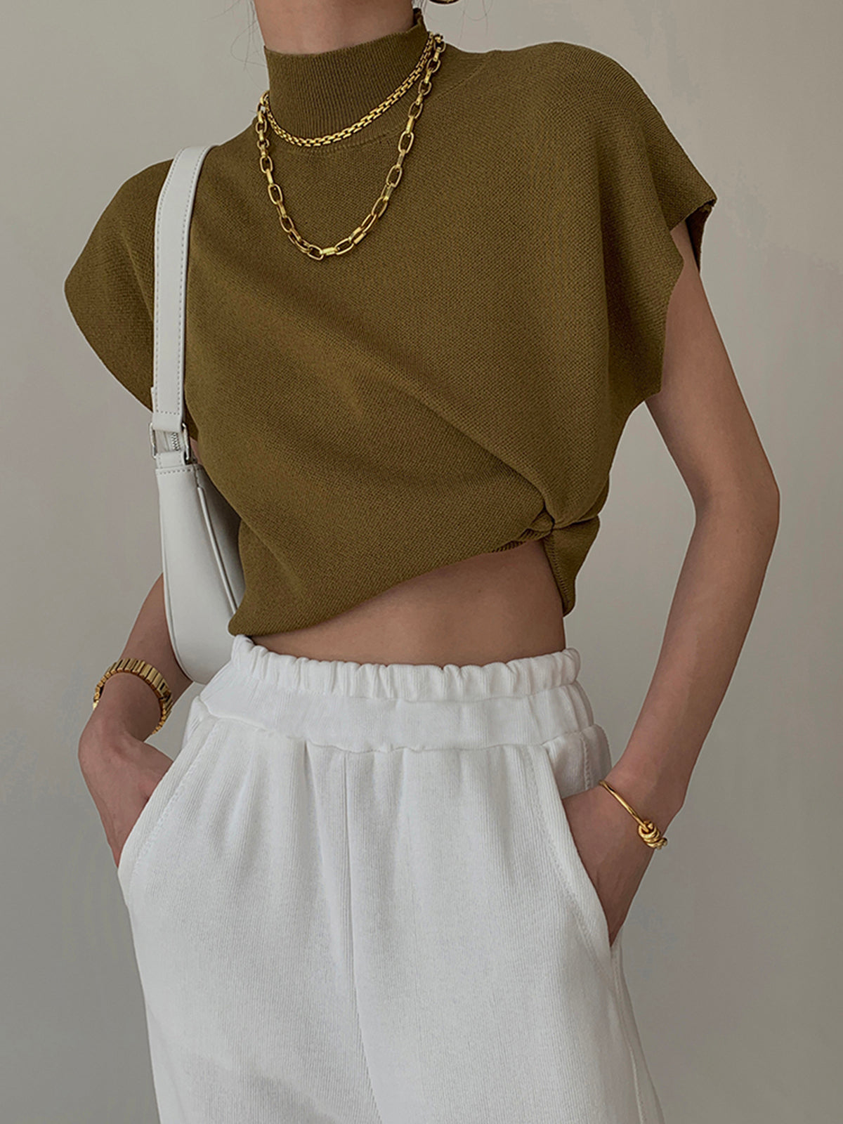Noira | Mock-Neck Sleeveless Top