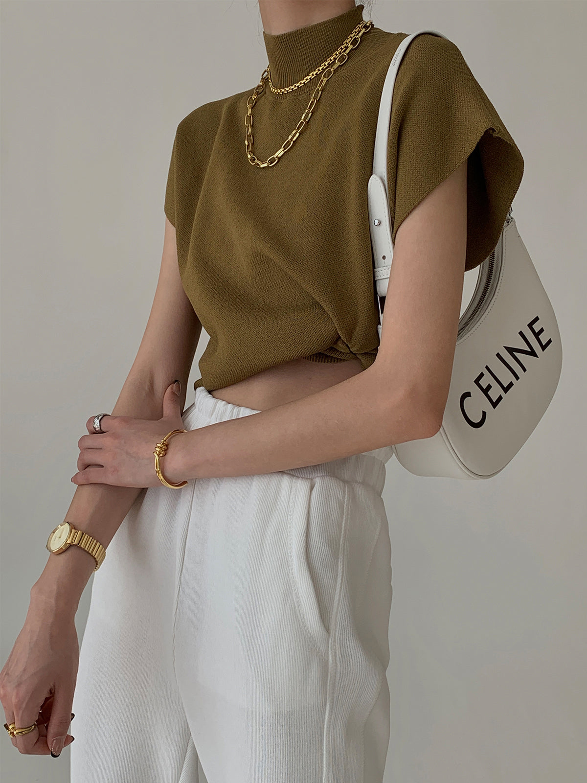 Noira | Mock-Neck Sleeveless Top