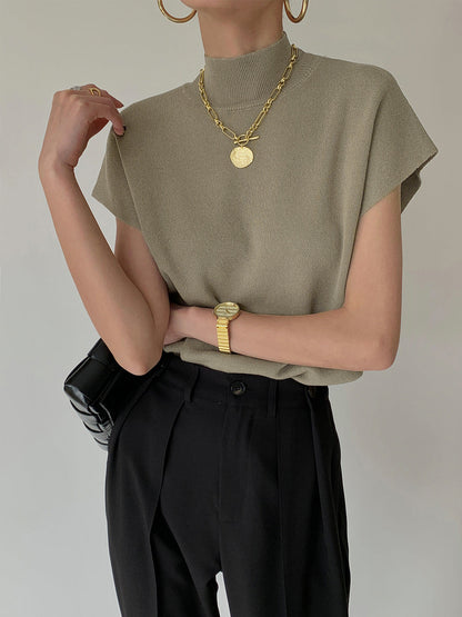 Noira | Mock-Neck Sleeveless Top