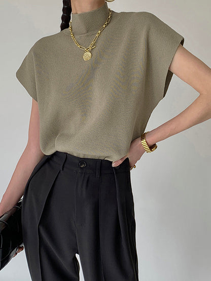 Noira | Mock-Neck Sleeveless Top
