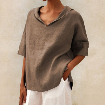Mackenzie | Women's Breathable V-Neck Relaxed Top
