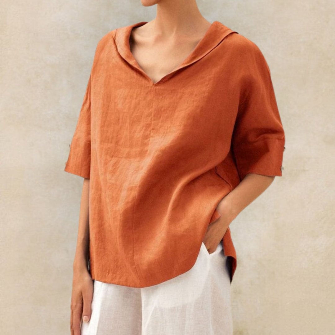 Mackenzie | Women's Breathable V-Neck Relaxed Top