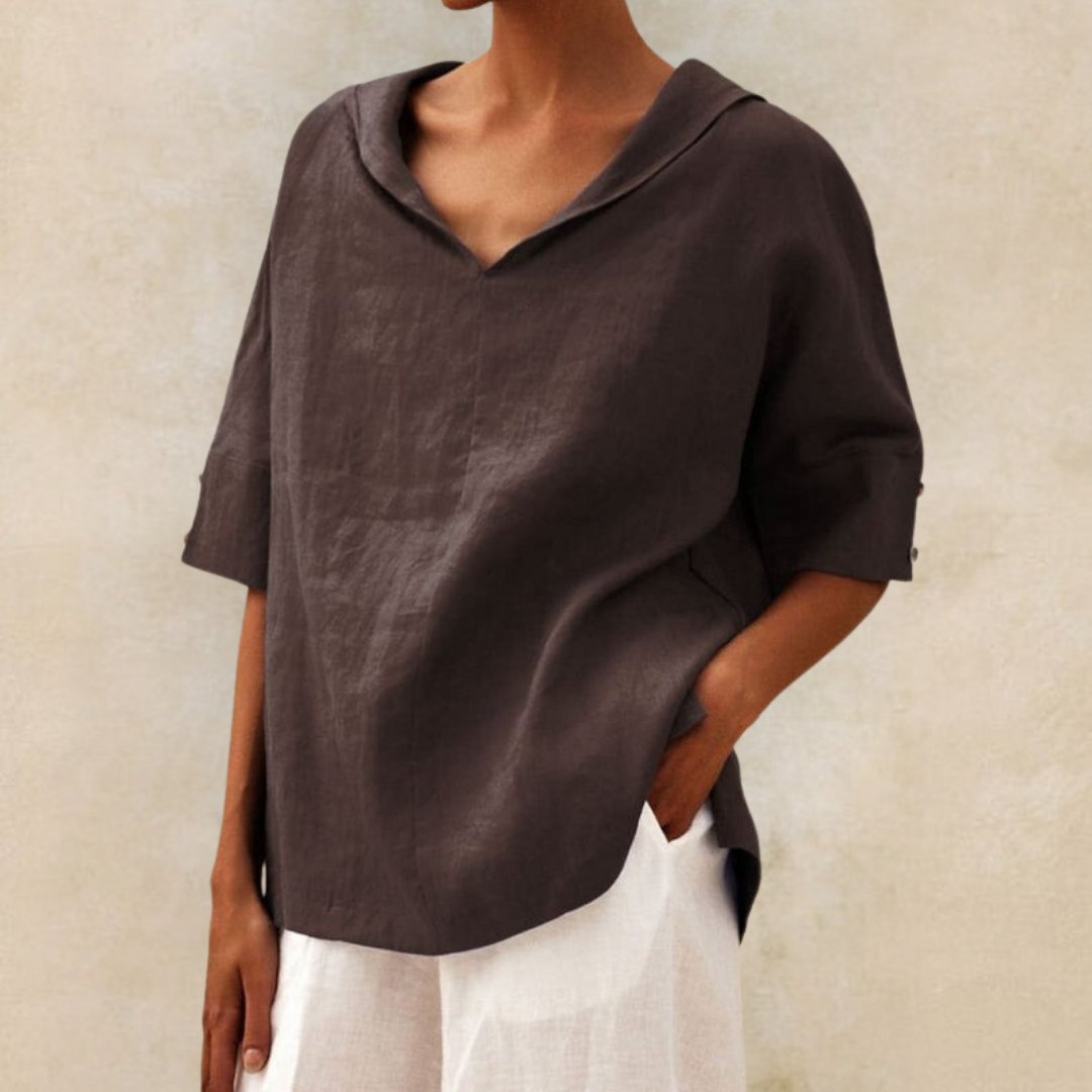 Mackenzie | Women's Breathable V-Neck Relaxed Top