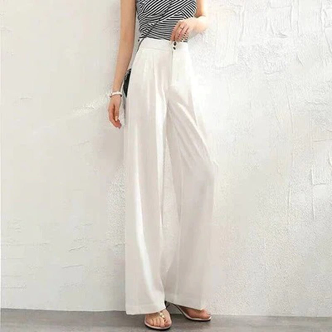 Charlotte | Linen Wide Leg Pants High Waisted Breathable Summer