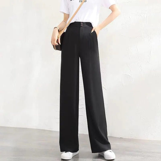 Adalena | Breathable Linen Wide-Leg High-Waist Summer Pants
