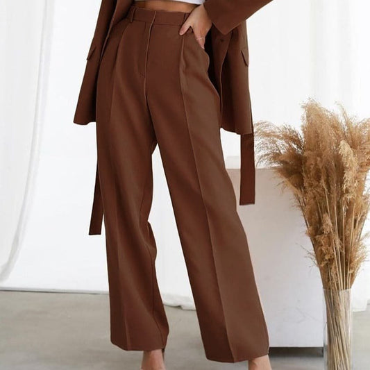 Aldia | Breathable Linen Wide-Leg High-Waist Pants