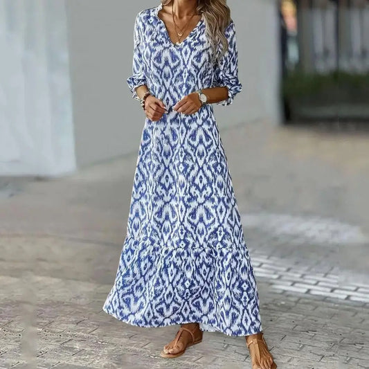 Eleanor | Women's Summer Elegant Maxi Dress with Schnittdetails