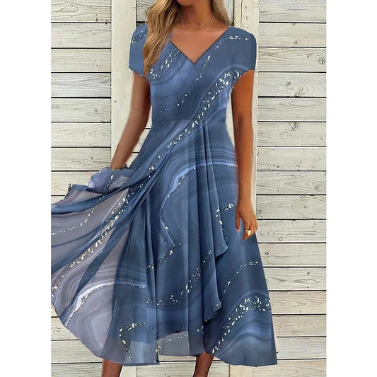 Isa | Women's Midi V-Neck Work Dress