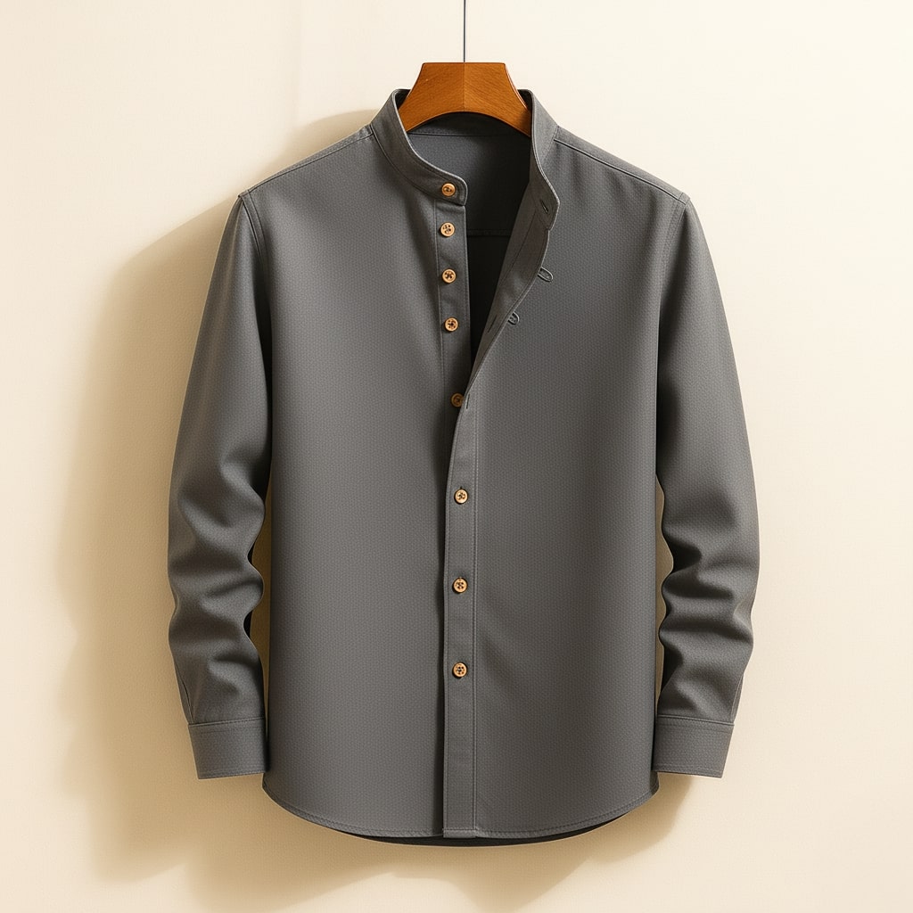 Claudio | Men’s Stand Collar Button-Up Shirt