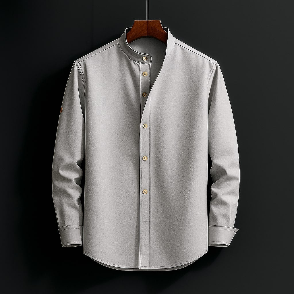 Claudio | Men’s Stand Collar Button-Up Shirt