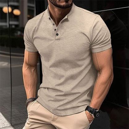 Sergio | Men’s Slim Button Placket Casual T-Shirt