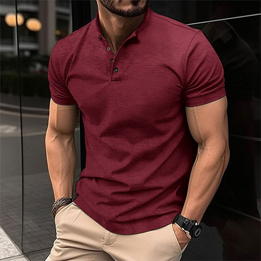 Sergio | Men’s Slim Button Placket Casual T-Shirt